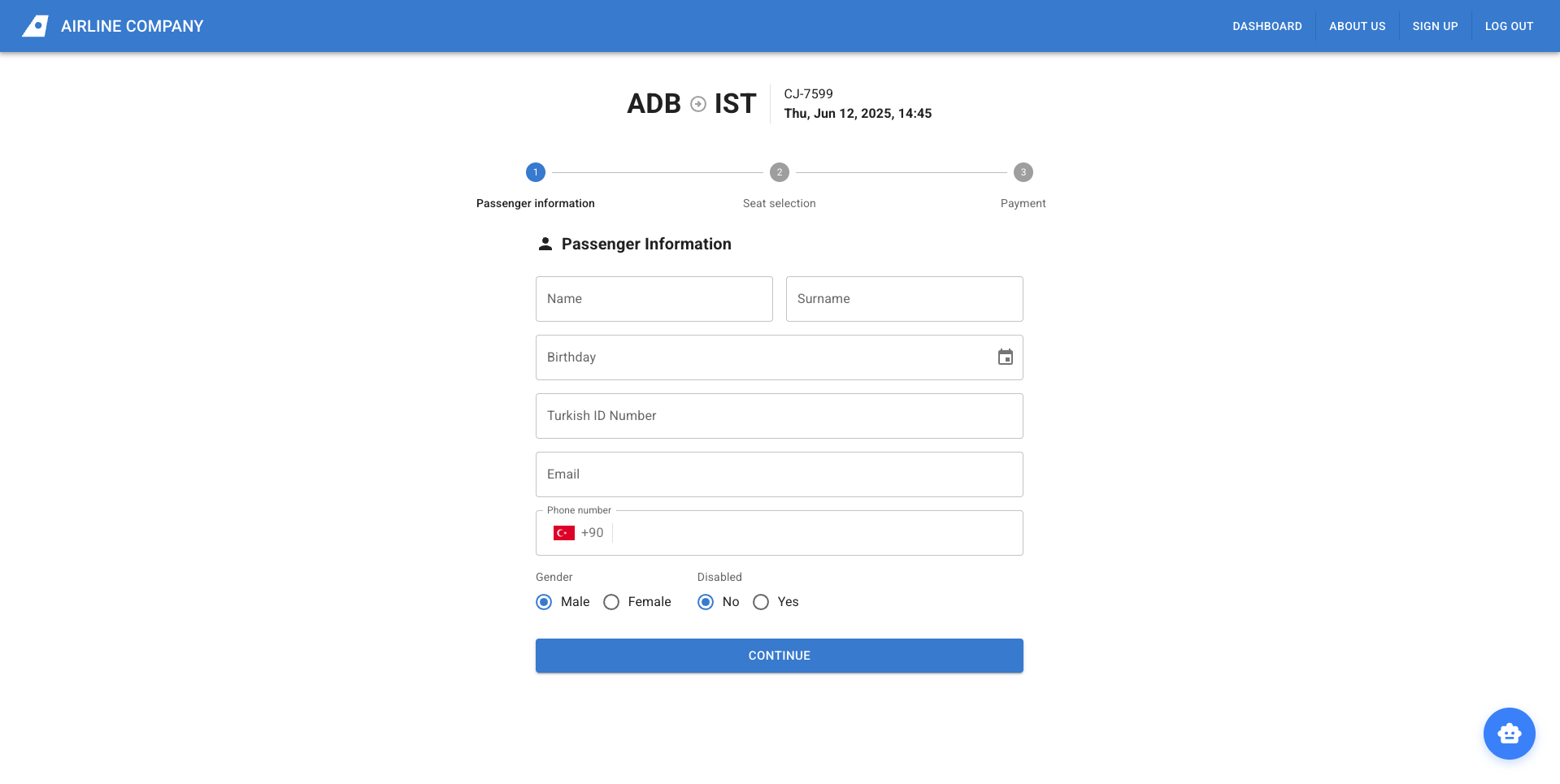 Ticket Purchase Screenshot